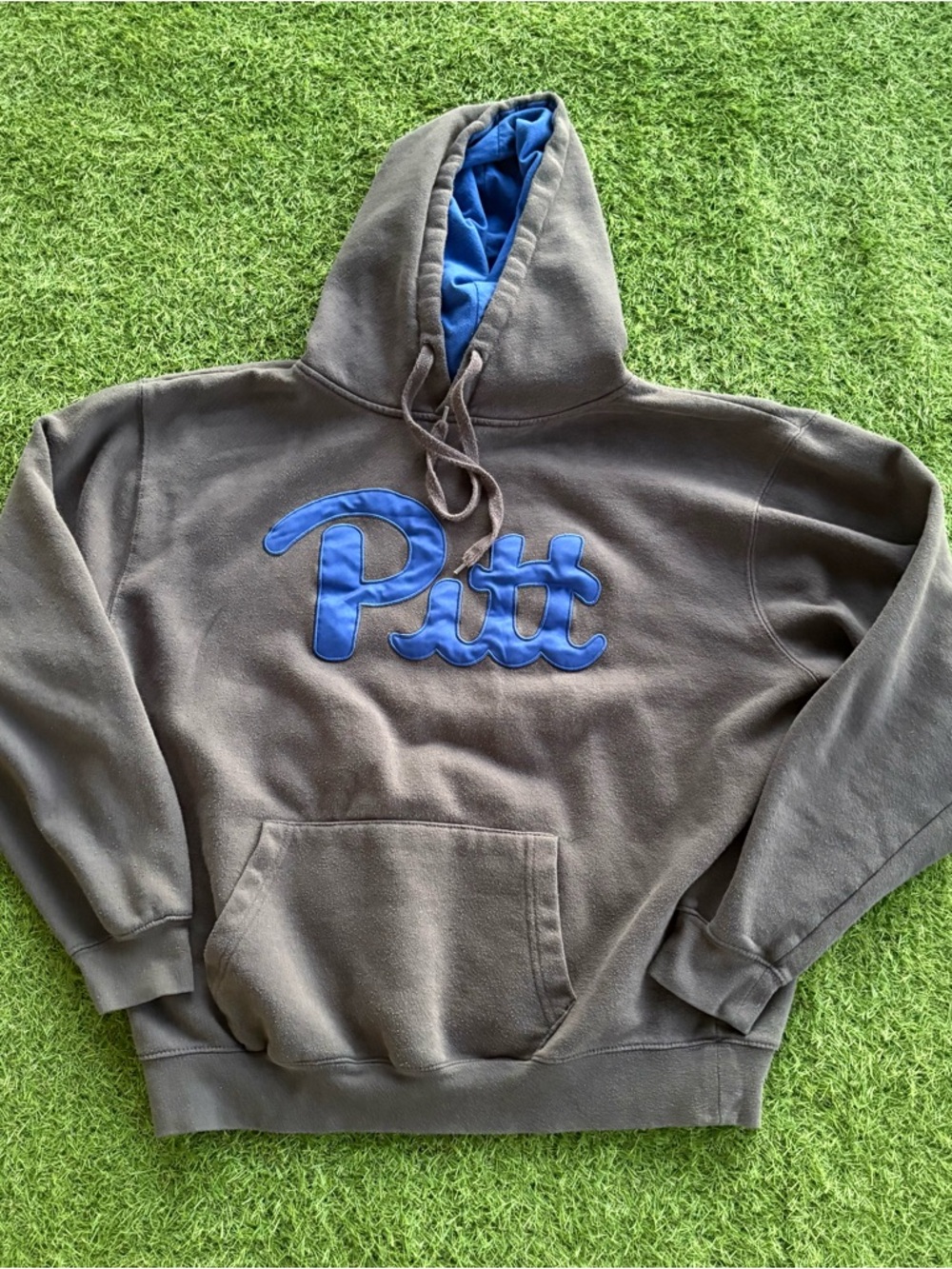 Vintage Colosseum Pitt Panthers Hoodie Charcoal Grey XL